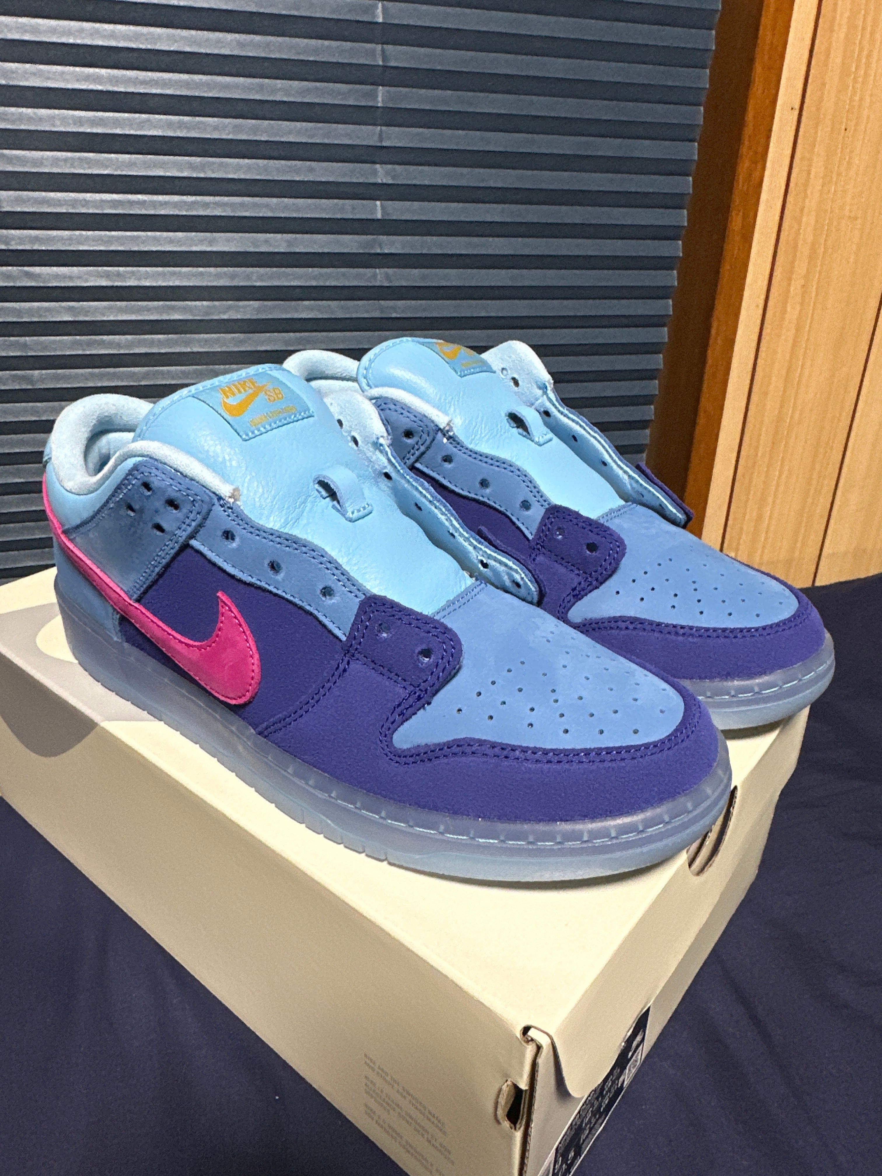 Run The Jewels × Nike SB Dunk Low "Deep Royal Blue and Active Pink"