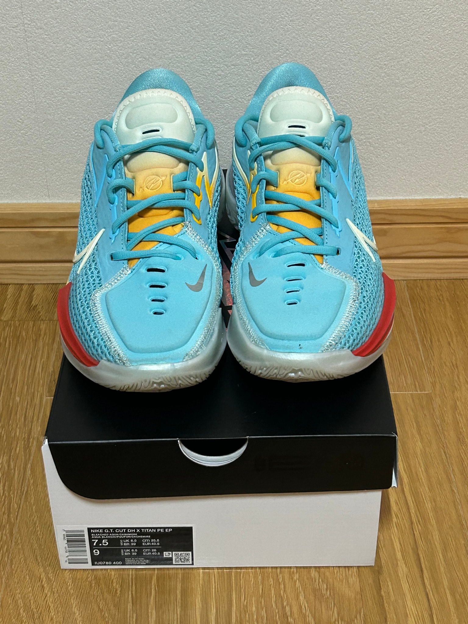 TITAN × Dylan Harper × Nike GT Cut "Bleached Aqua/Sport Gold" (IU0779-400/IU0780-400)