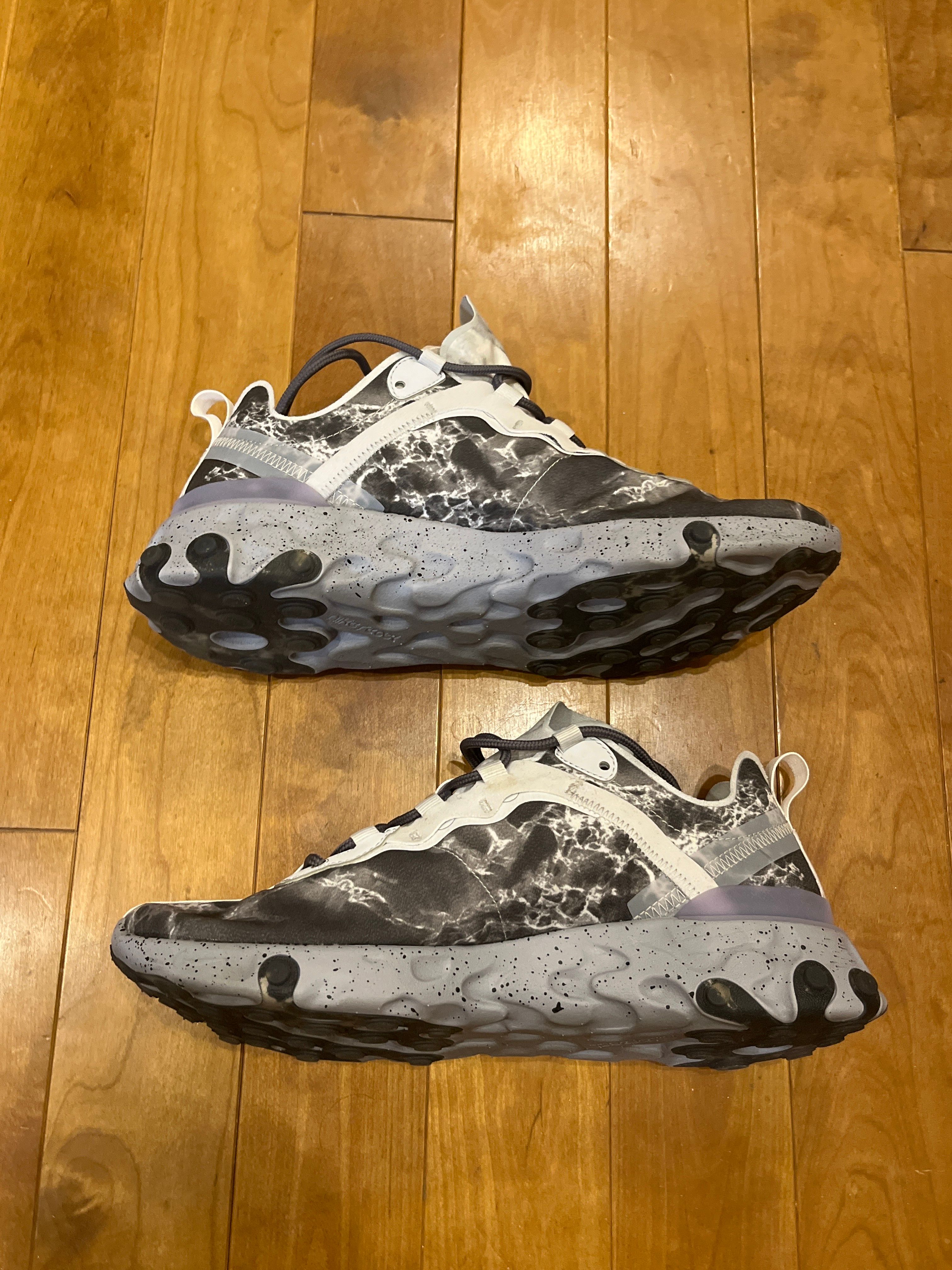 KENDRICK LAMAR×NIKE REACT ELEMENT 55 "PURE PLATINUM/CLEAR-WOLF GREY-BLACK"