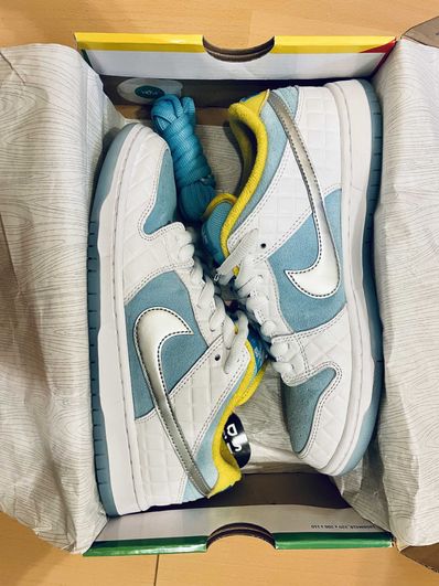 FTC × Nike SB Dunk Low "White/Blue"