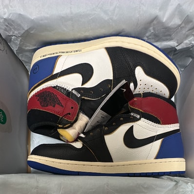 fragment design × UNION × Nike Air Jordan 1 High OG "Black/Varsity Red"