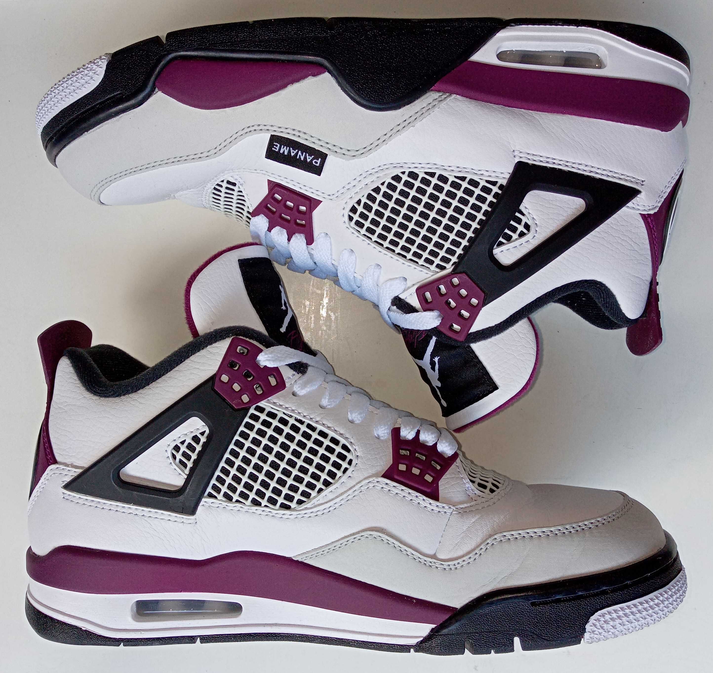 Paris Saint Germain ×Nike Air Jordan 4 Retro "White/Bordeaux/Neutral Gray"
