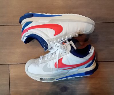 sacai × Nike Zoom Cortez "White and University Red"