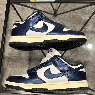 Nike Women's Dunk Low PRM "Midnight Navy and White"