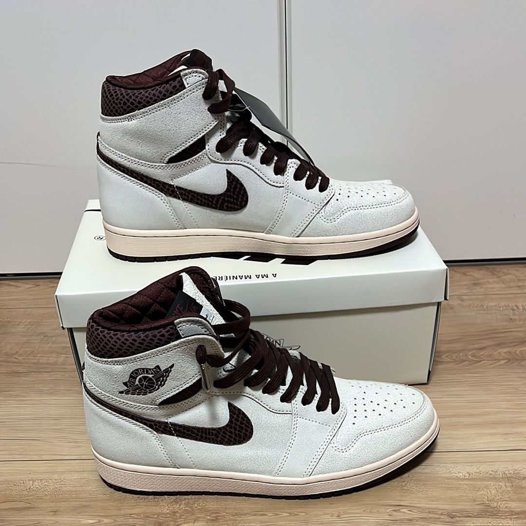 A Ma Maniere × Nike Air Jordan 1 Retro High OG "Sail and Burgundy"