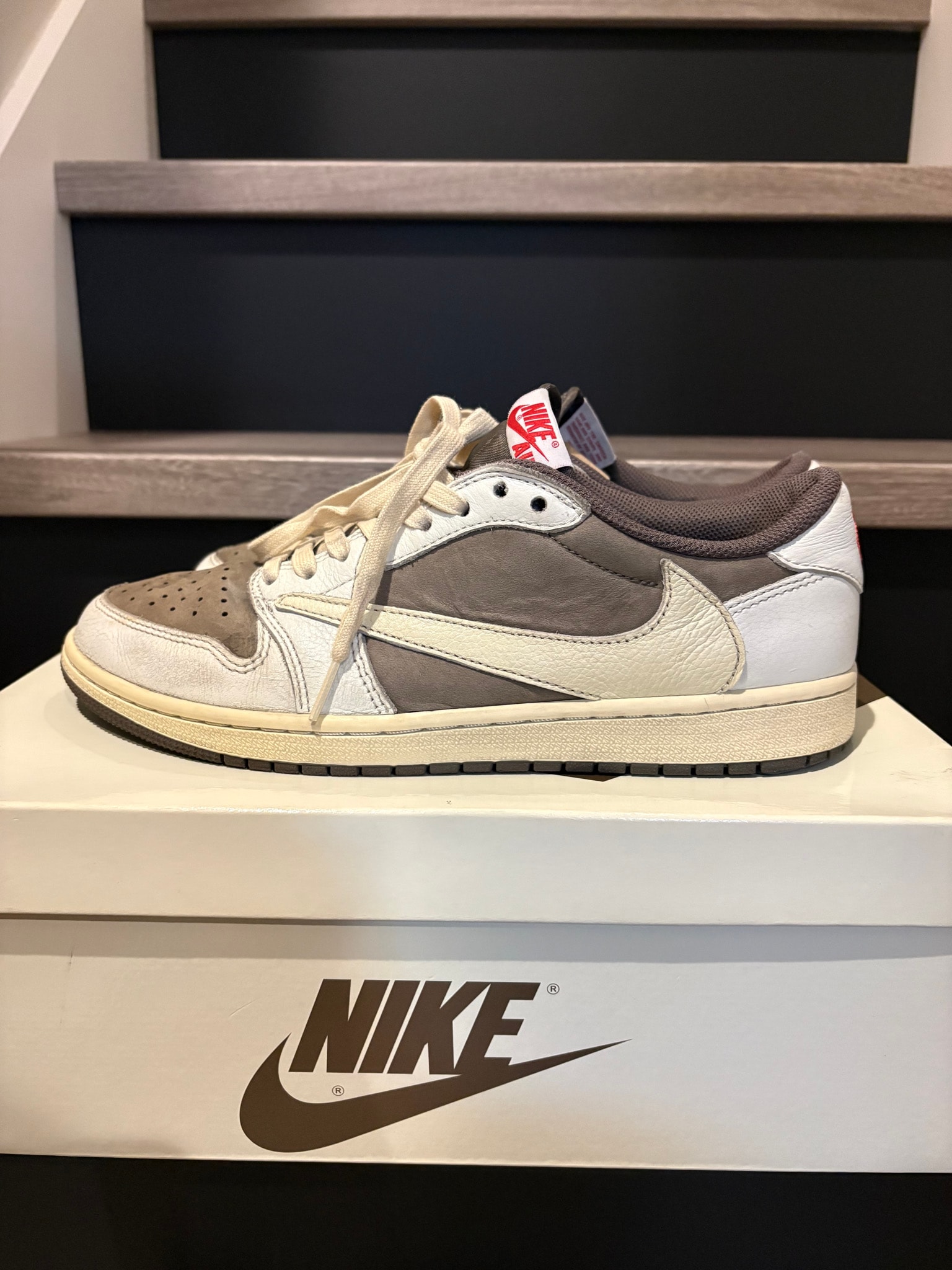 Travis Scott × Nike Air Jordan 1 Low OG SP "Reverse Mocha/Sail and Ridgerock"