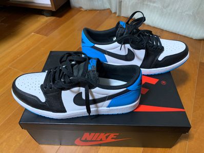 Nike Air Jordan 1 Low OG "Black and Dark Powder Blue/UNC"
