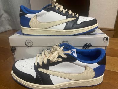 Travis Scott × fragment design × Nike Air Jordan 1 Low OG SP "Military Blue"