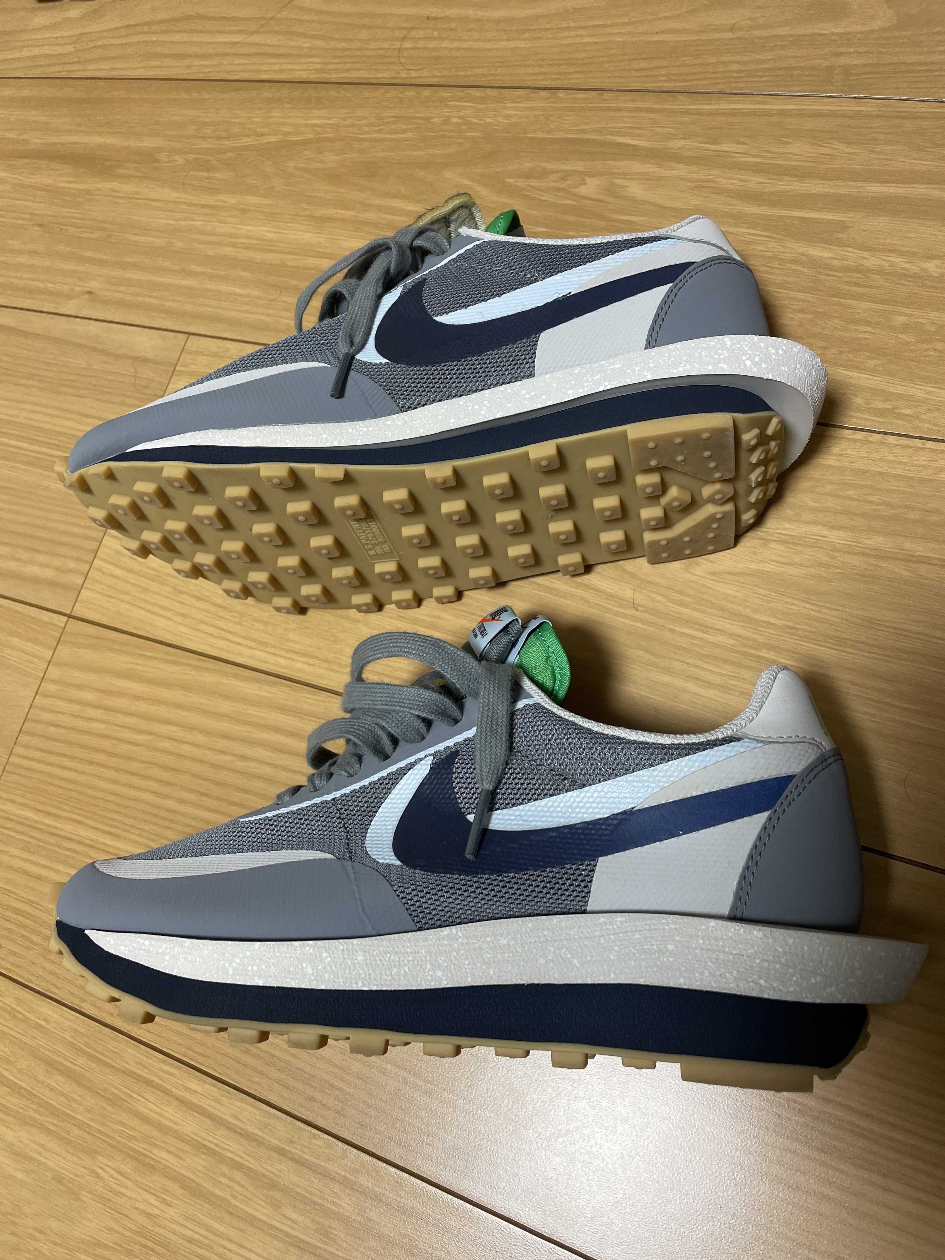 CLOT × Sacai × Nike LD Waffle "Grey Obsidian/Cool Grey"