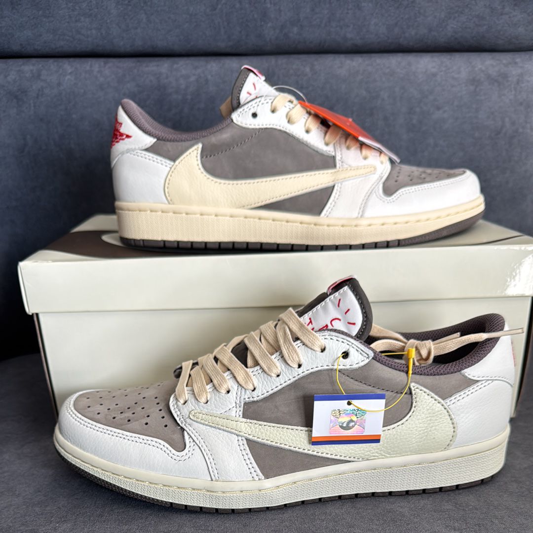 Travis Scott × Nike Air Jordan 1 Low OG SP "Reverse Mocha/Sail and Ridgerock"