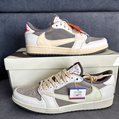 Travis Scott × Nike Air Jordan 1 Low OG SP "Reverse Mocha/Sail and Ridgerock"