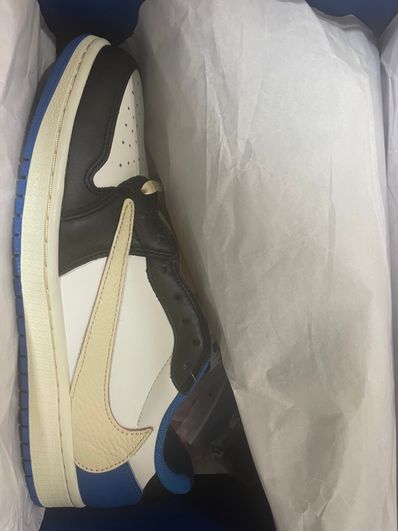 Travis Scott × fragment design × Nike Air Jordan 1 Low OG SP "Military Blue"