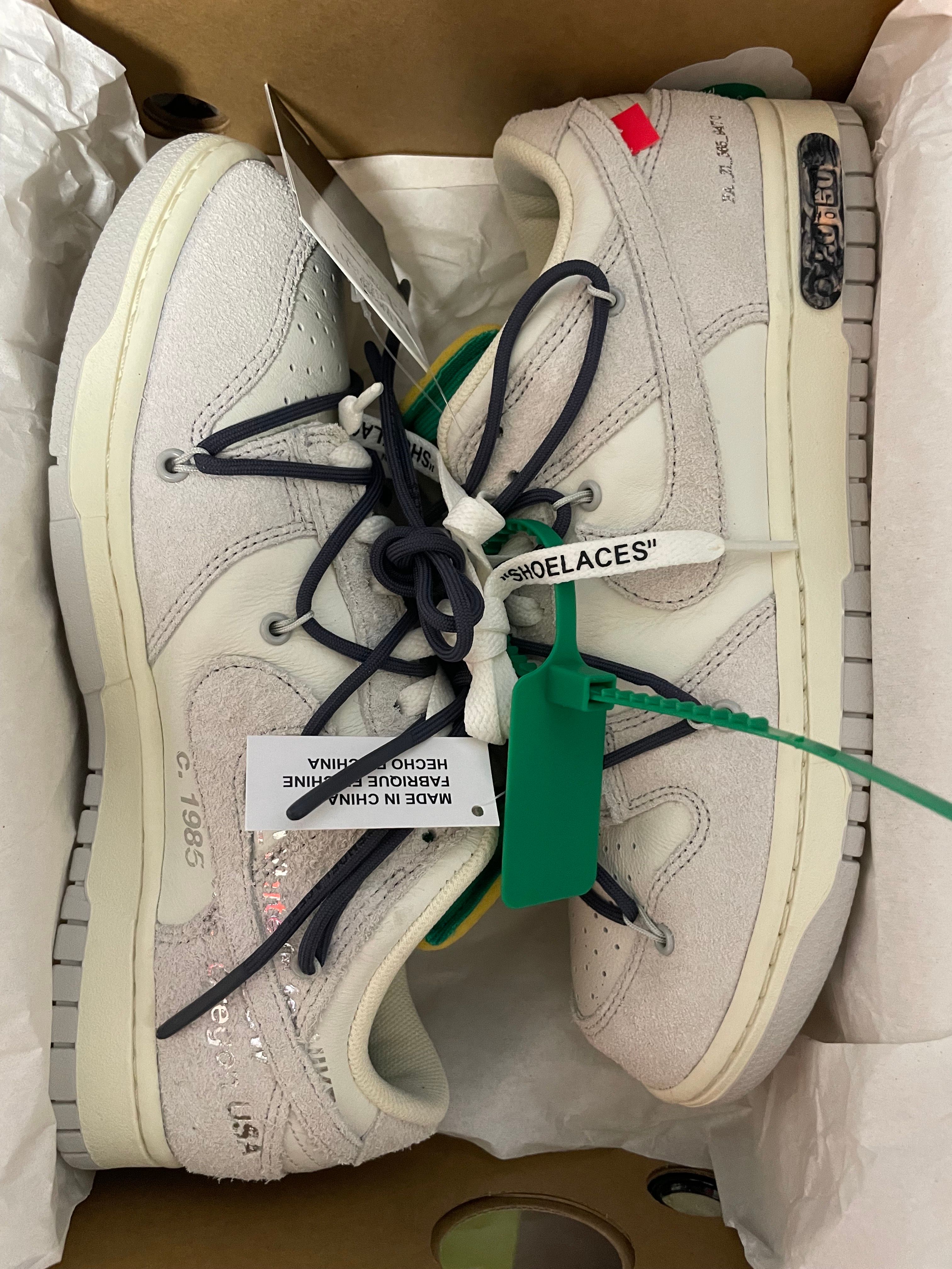 Off-White × Nike Dunk Low "Sail/Neutral Grey/Gridiron"