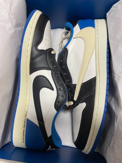 Travis Scott × fragment design × Nike Air Jordan 1 Low OG SP "Military Blue"
