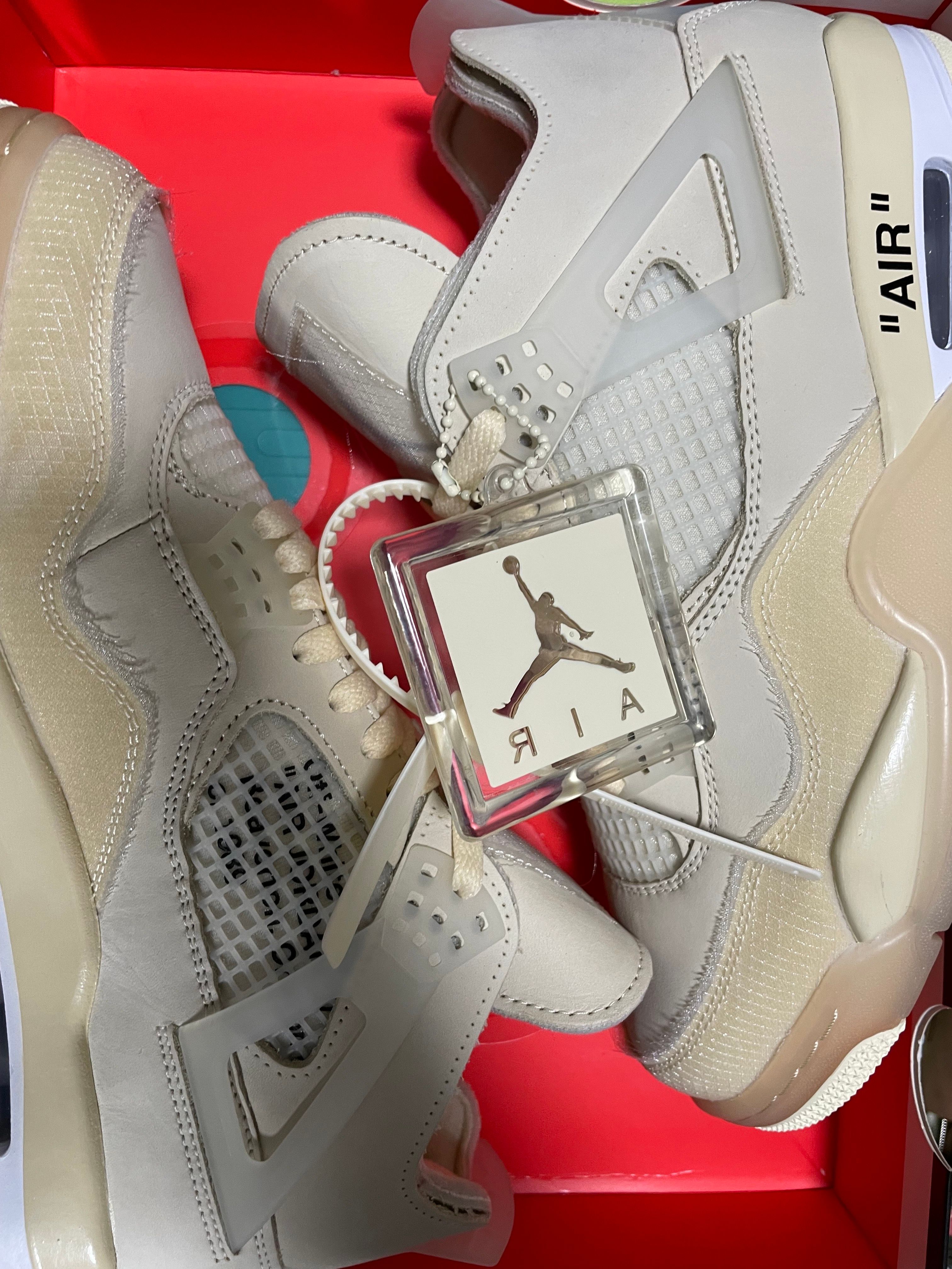 Off-White × Nike Women's Air Jordan 4 SP "Sail"