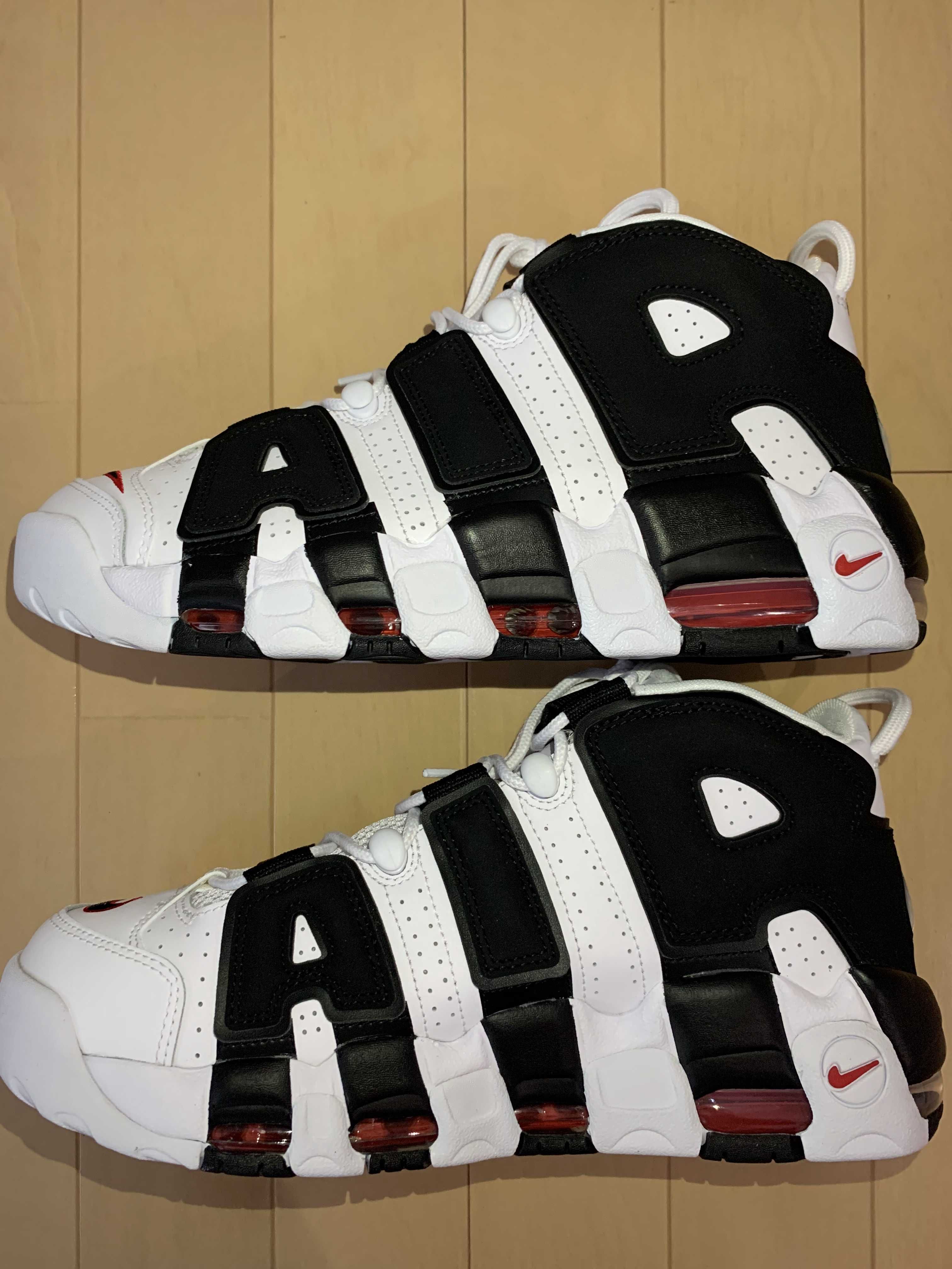NIKE AIR MORE UPTEMPO "WHITE/BLACK/UNIVERSITY RED"(2020)
