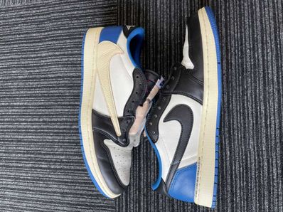 Travis Scott × fragment design × Nike Air Jordan 1 Low OG SP "Military Blue"
