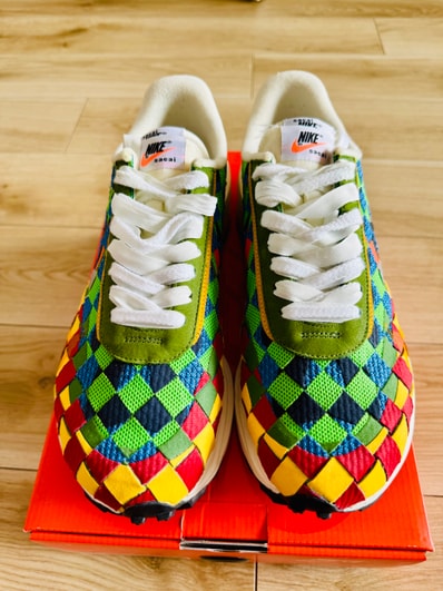 Jean-Paul Gaultier × sacai × Nike Air Woven VaporWaffle "Green Gusto"