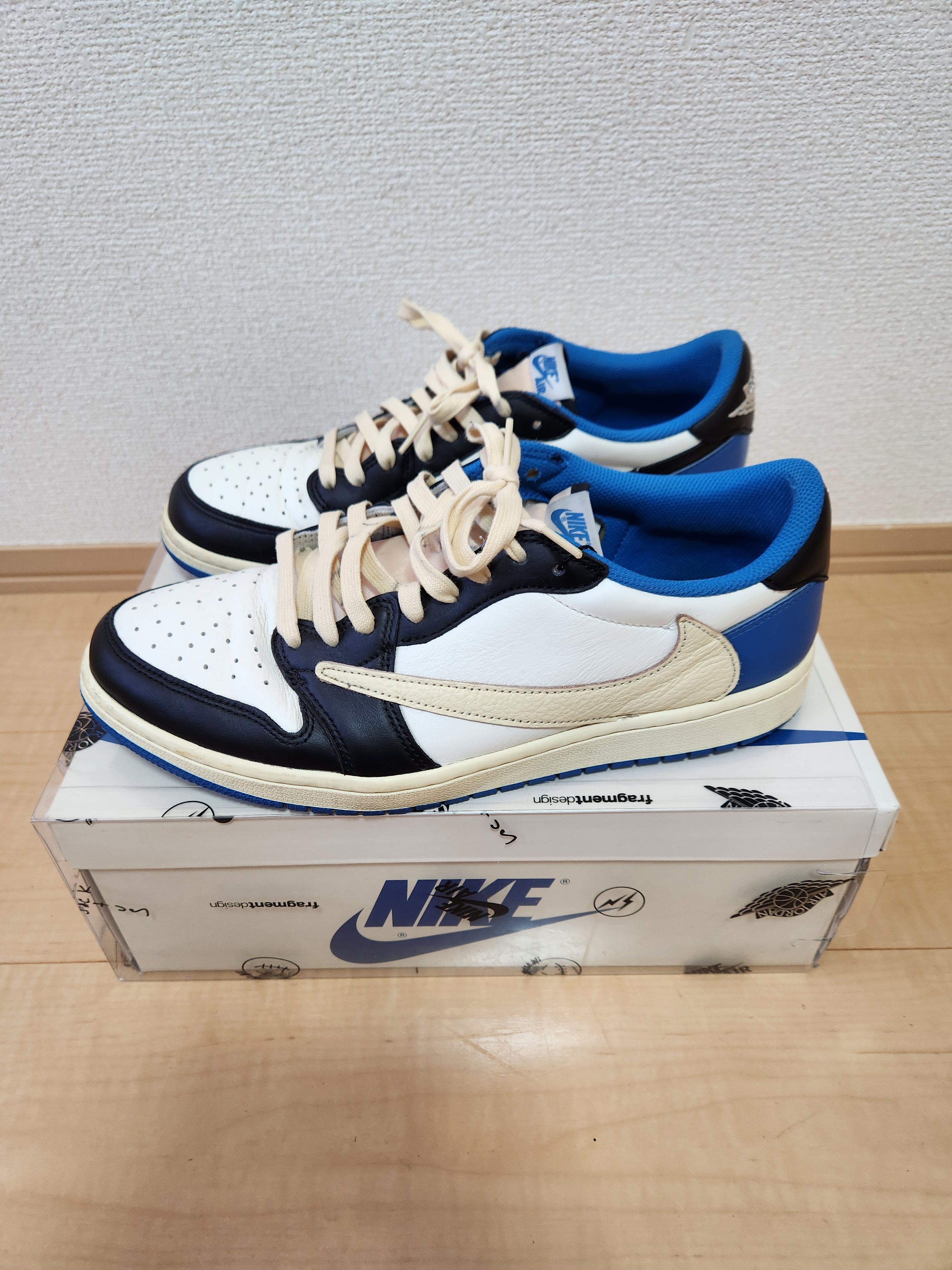 Travis Scott × fragment design × Nike Air Jordan 1 Low OG SP "Military Blue"