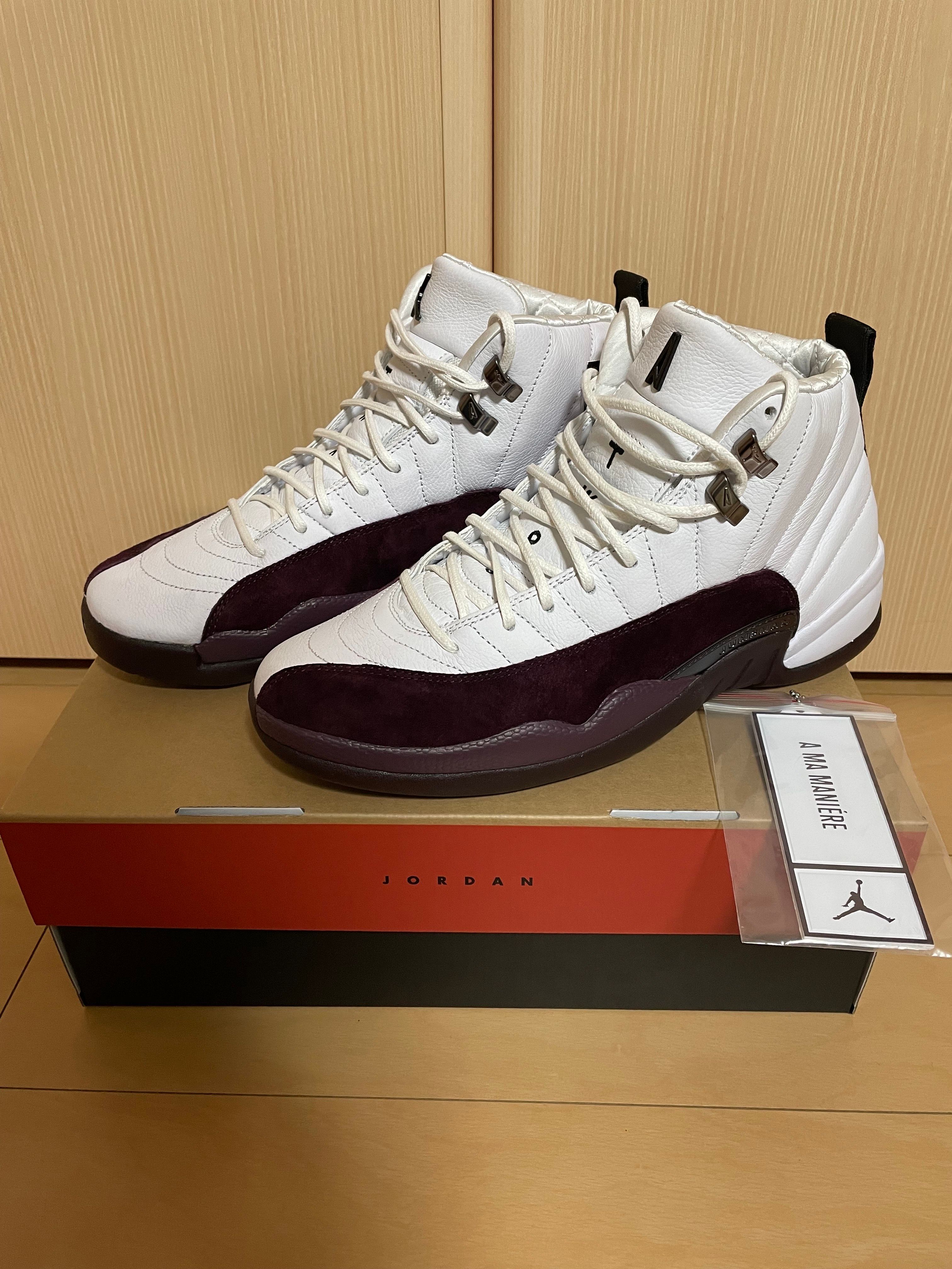 A Ma Maniere × Nike Women's Air Jordan 12 "White and Burgundy Crush"