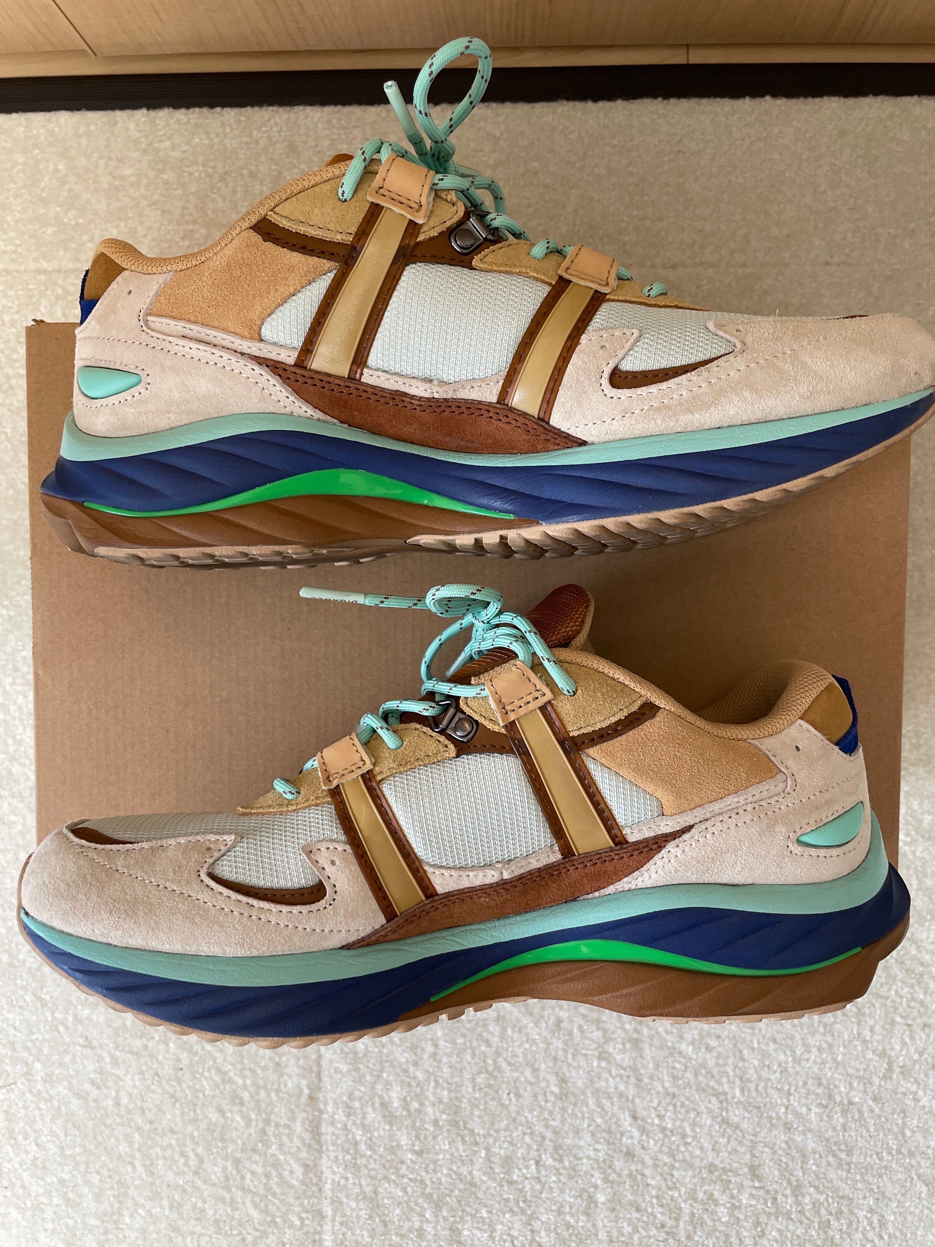 DIGAWEL × Mizuno Wave Rider β "Baige/Blue"