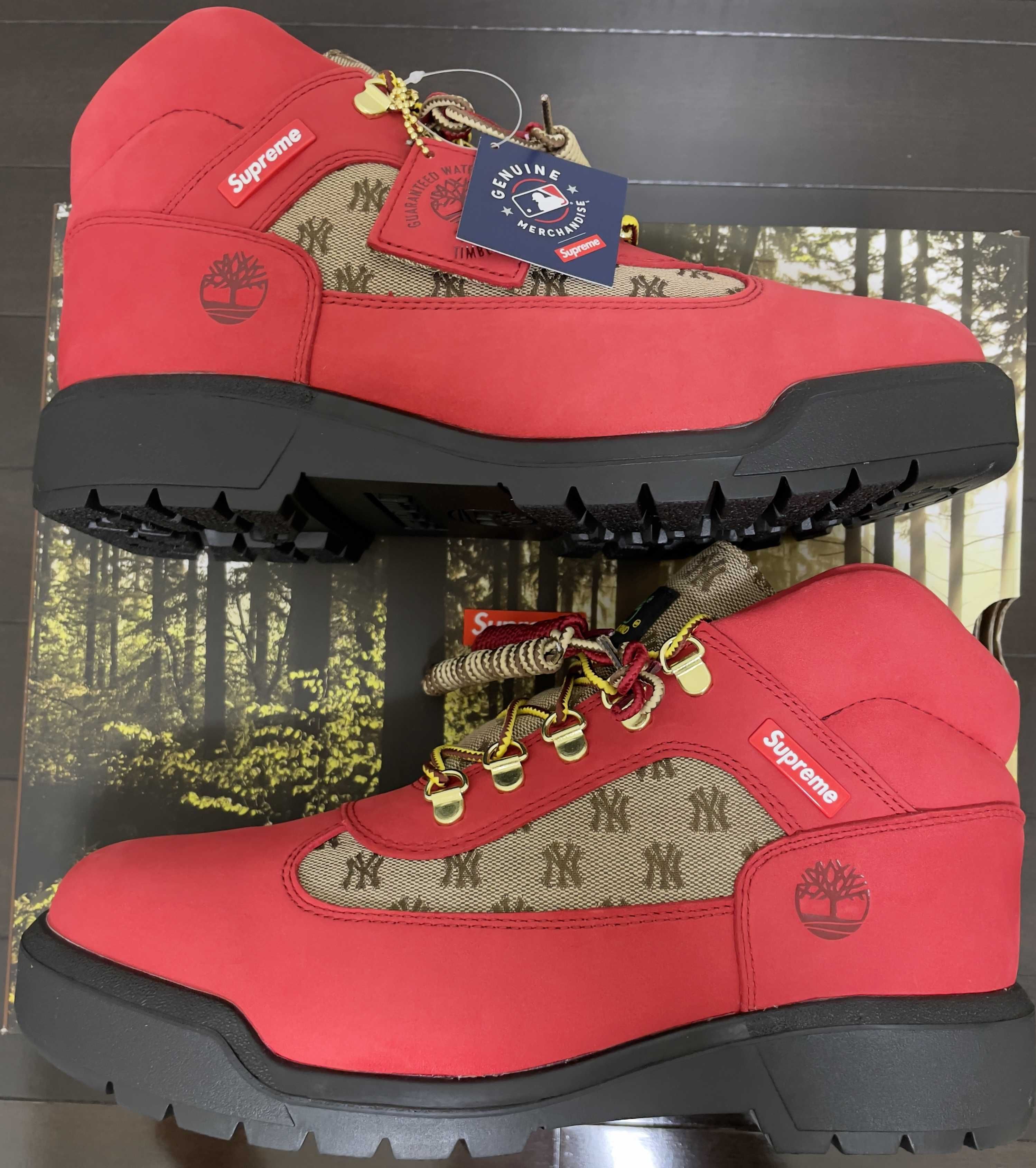 Supreme × Timberland Field Boot "Red"