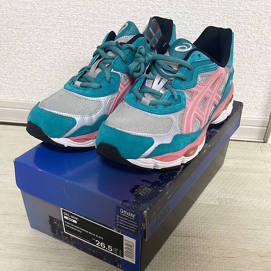 Awake NY × Asics Gel-NYC "Pure Silver/Green Blue Slate"