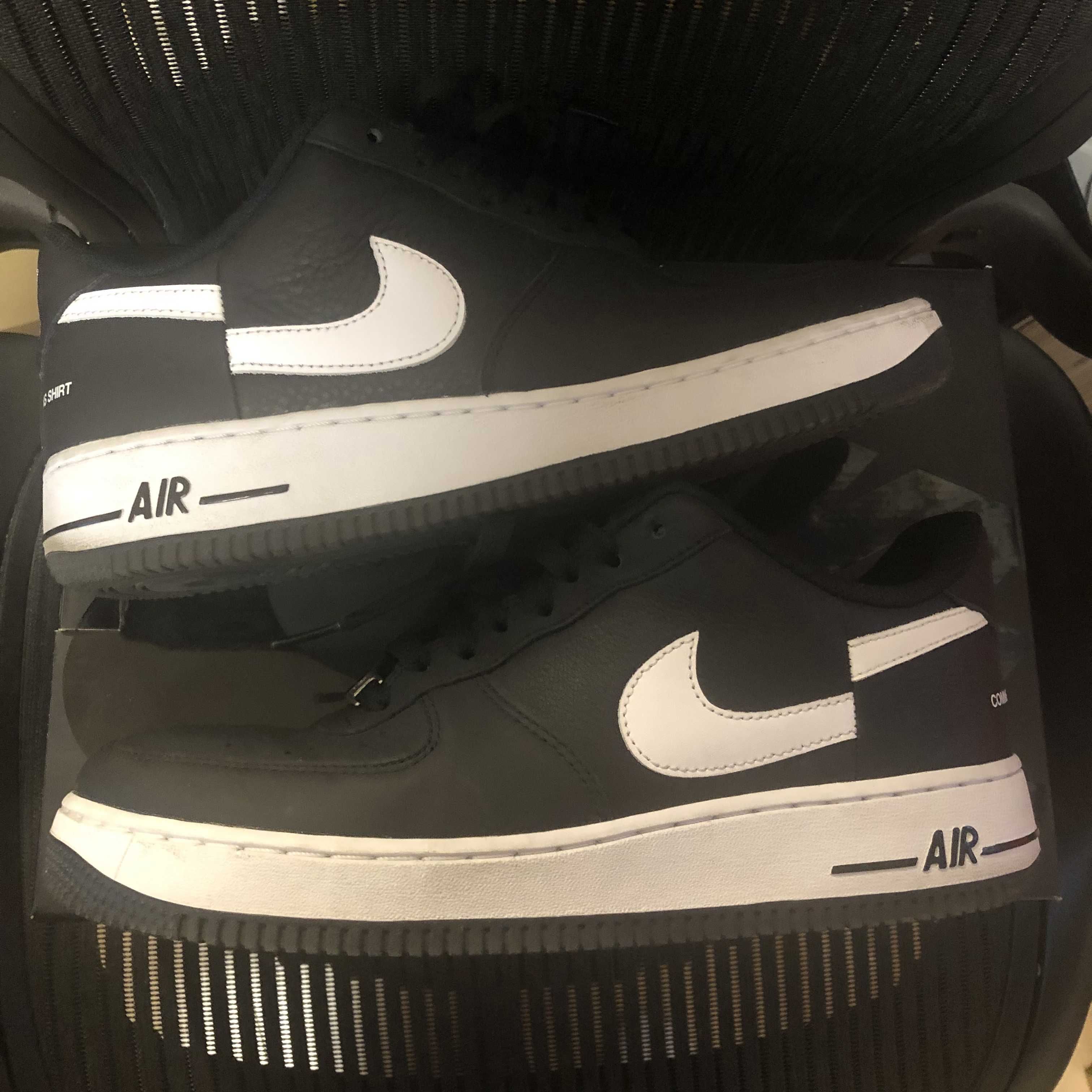 Supreme × COMME des GARCONS SHIRT × Nike Air Force 1 Low "Black/White" (2018)