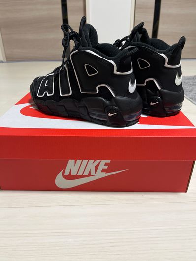 NIKE AIR MORE UPTEMPO GS "BLACK/WHITE"(2020)