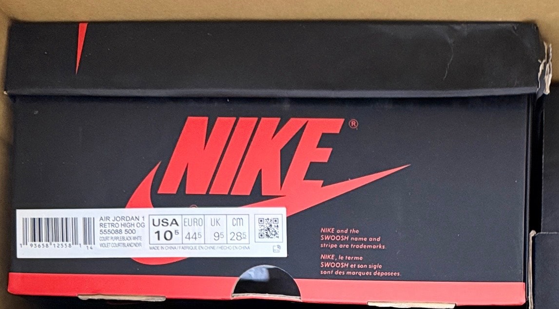 Nike Air Jordan 1 Retro High OG "Court Purple/White/Black" (2020)