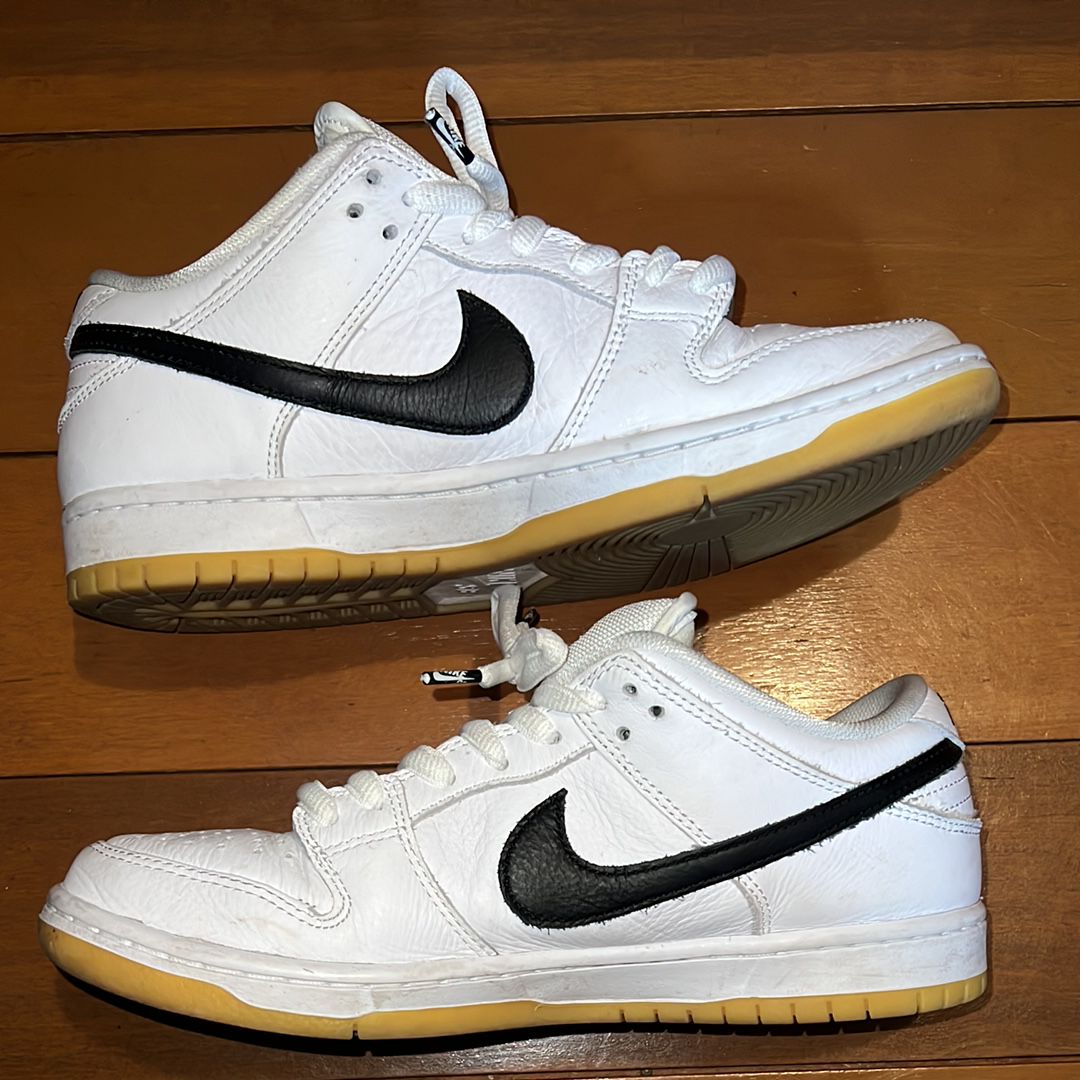 Nike SB Dunk Low Pro "White/Black-White-Gum Light Brown"