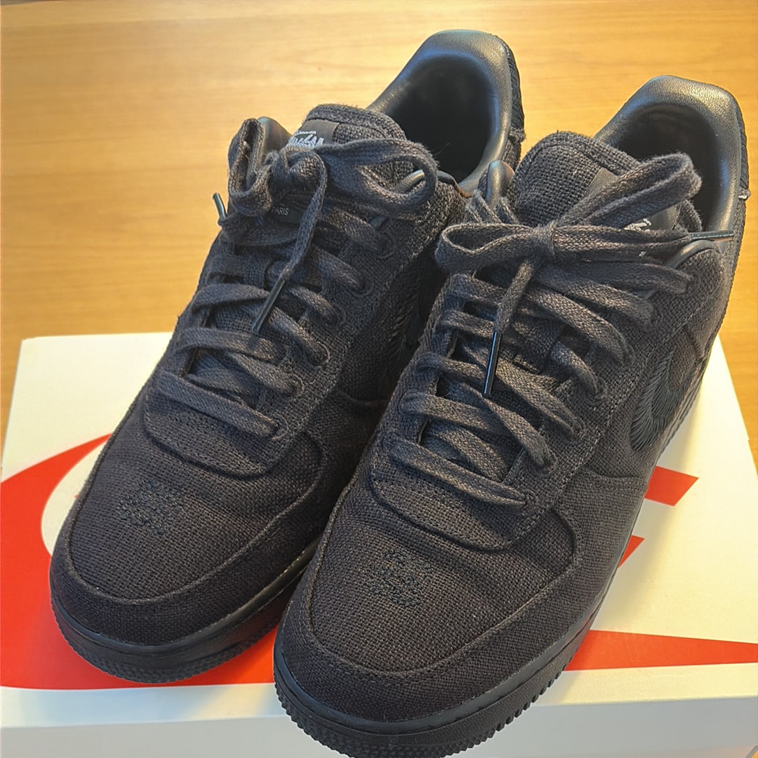 Stussy × Nike Air Force 1 Low "Triple Black"