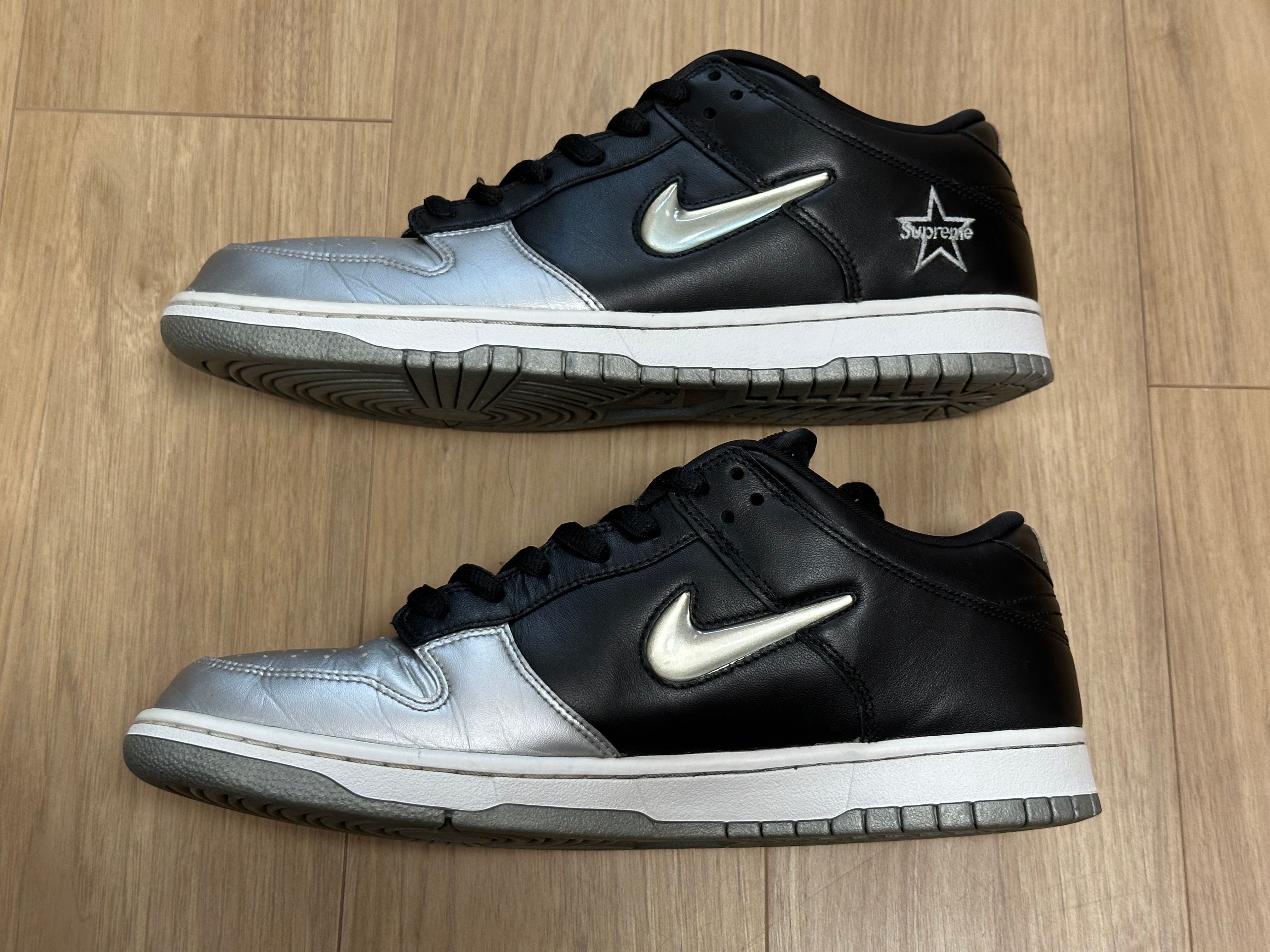 Supreme × Nike Dunk Low "Metallic Silver/Black"
