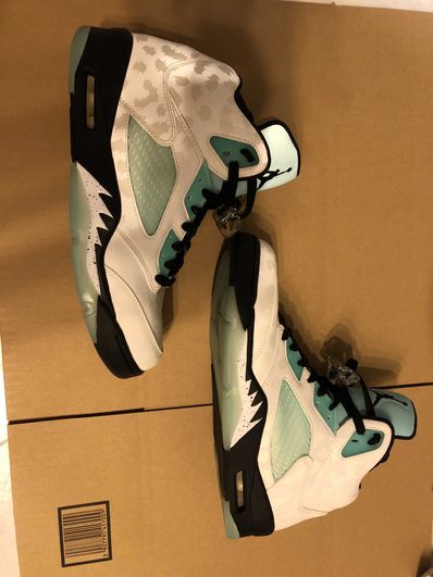 Nike Air Jordan 5 "White/Black/Island Green"