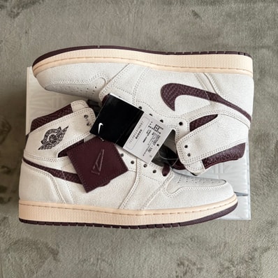 A Ma Maniere × Nike Air Jordan 1 Retro High OG "Sail and Burgundy"