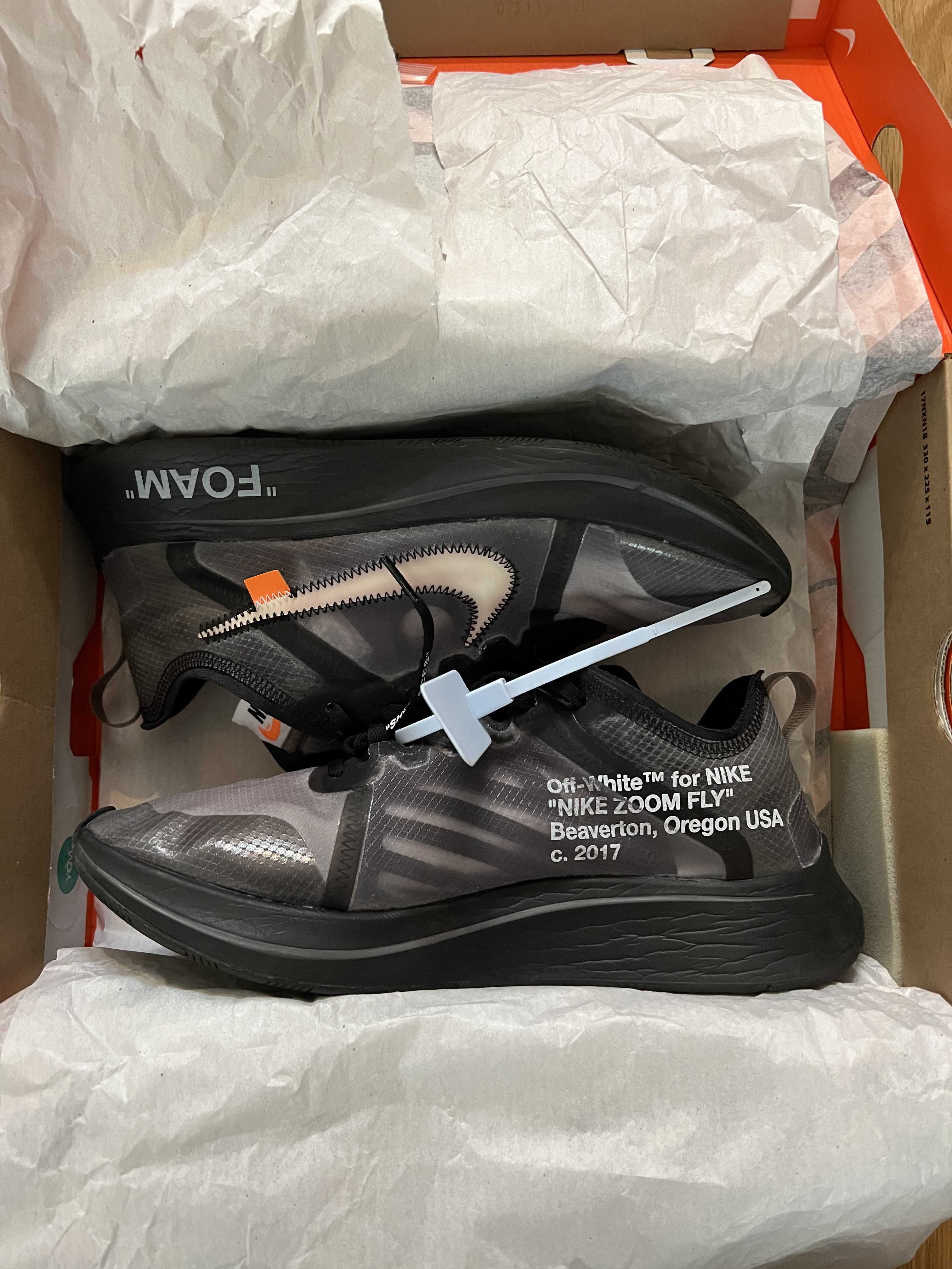 Off-White × Nike Zoom Fly "Black"
