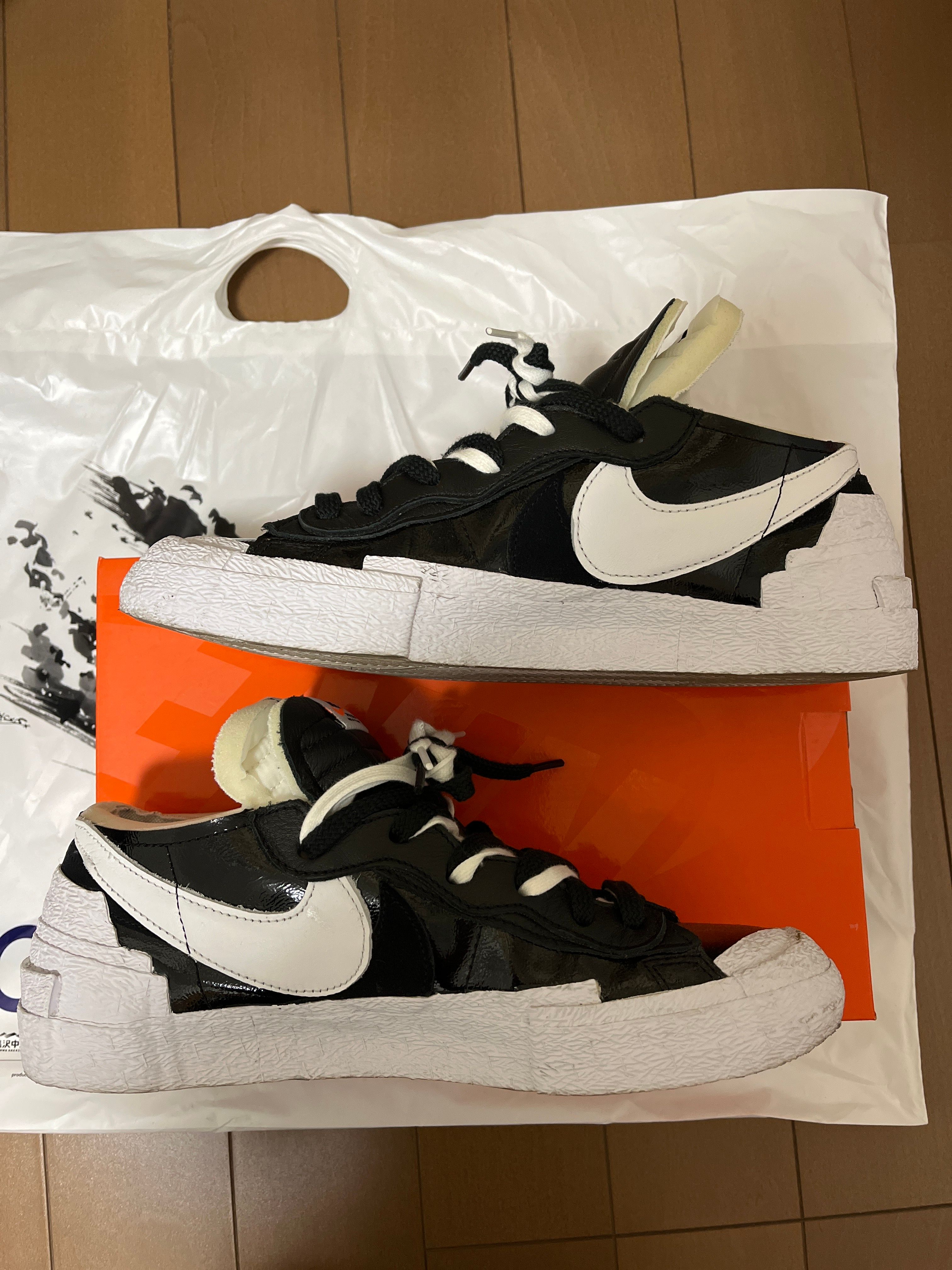 sacai × Nike Blazer Low "Black Patent Leather"