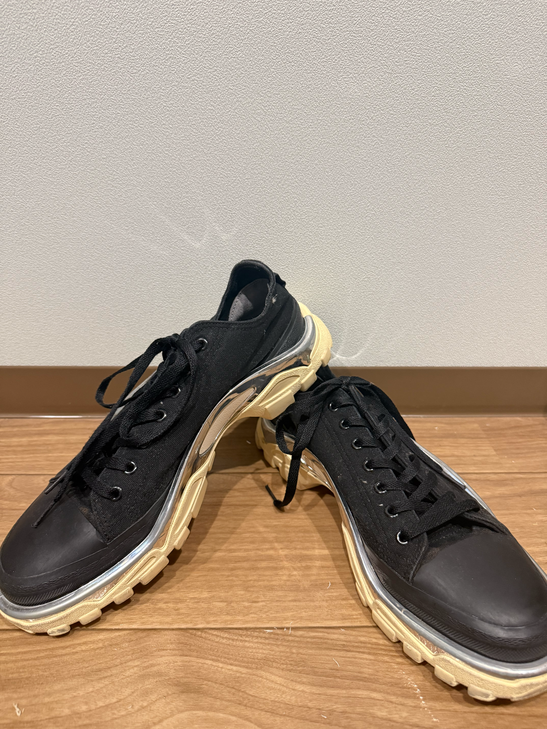 RAF SIMONS × adidas Detroit Runner "Black White"