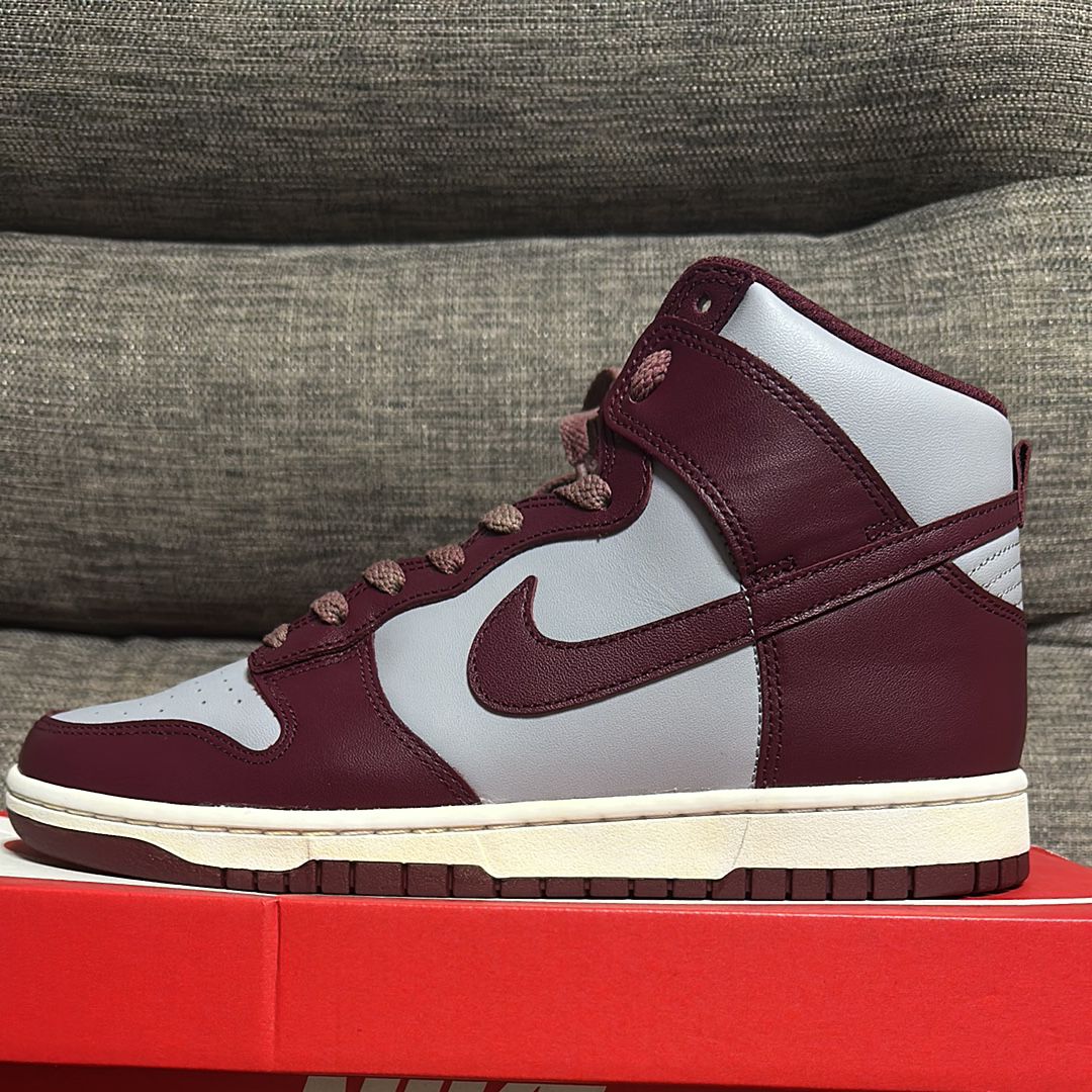 Nike Dunk High "Dark Beetroot and Wolf Grey"