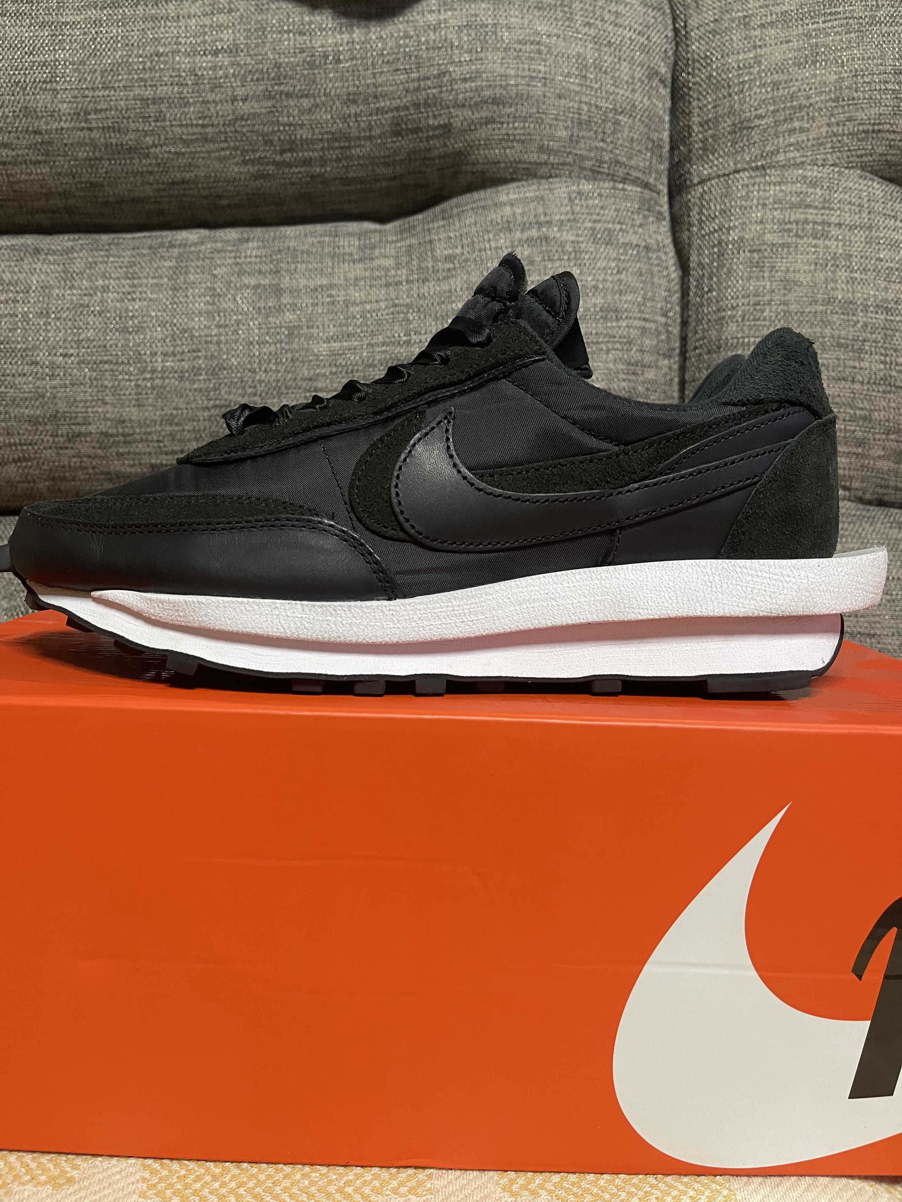 sacai × Nike LDV Waffle "Triple Black"
