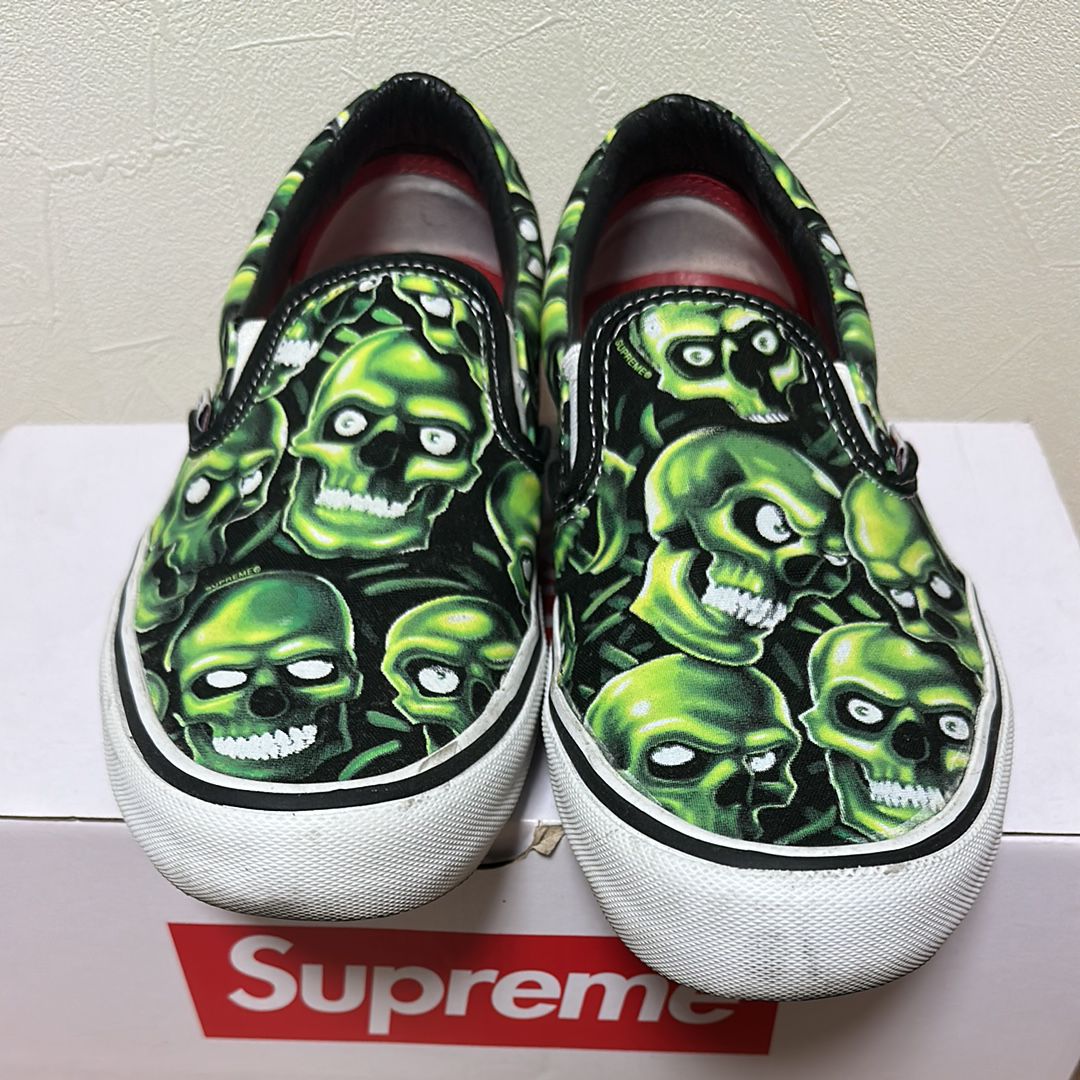 Supreme × Vans Slip-On Skull Pile "Green"