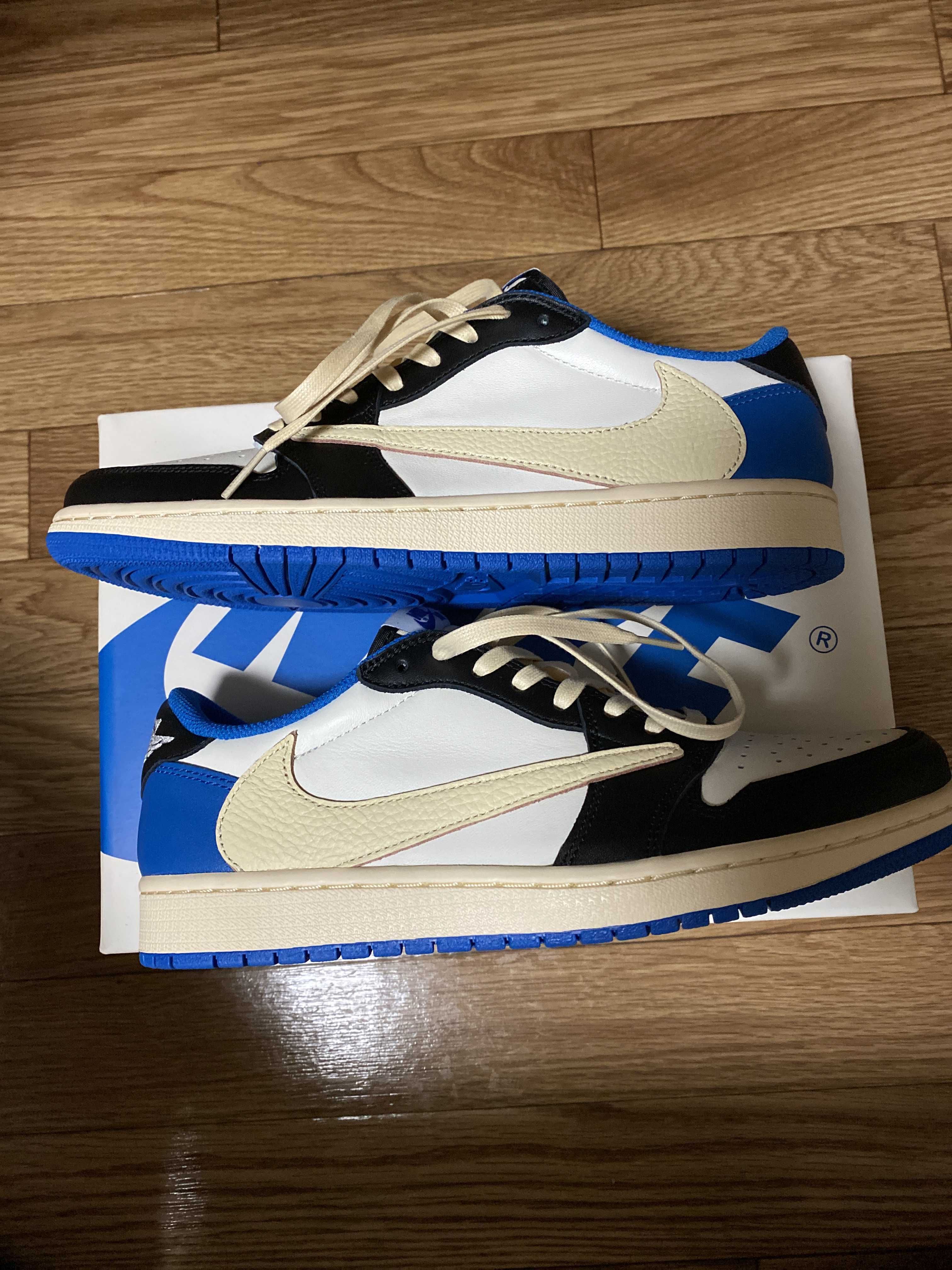 Travis Scott × fragment design × Nike Air Jordan 1 Low OG SP "Military Blue"