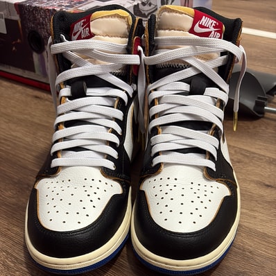 fragment design × UNION × Nike Air Jordan 1 High OG "Black/Varsity Red"