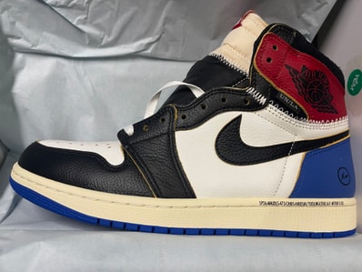 fragment design × UNION × Nike Air Jordan 1 High OG "Black/Varsity Red"