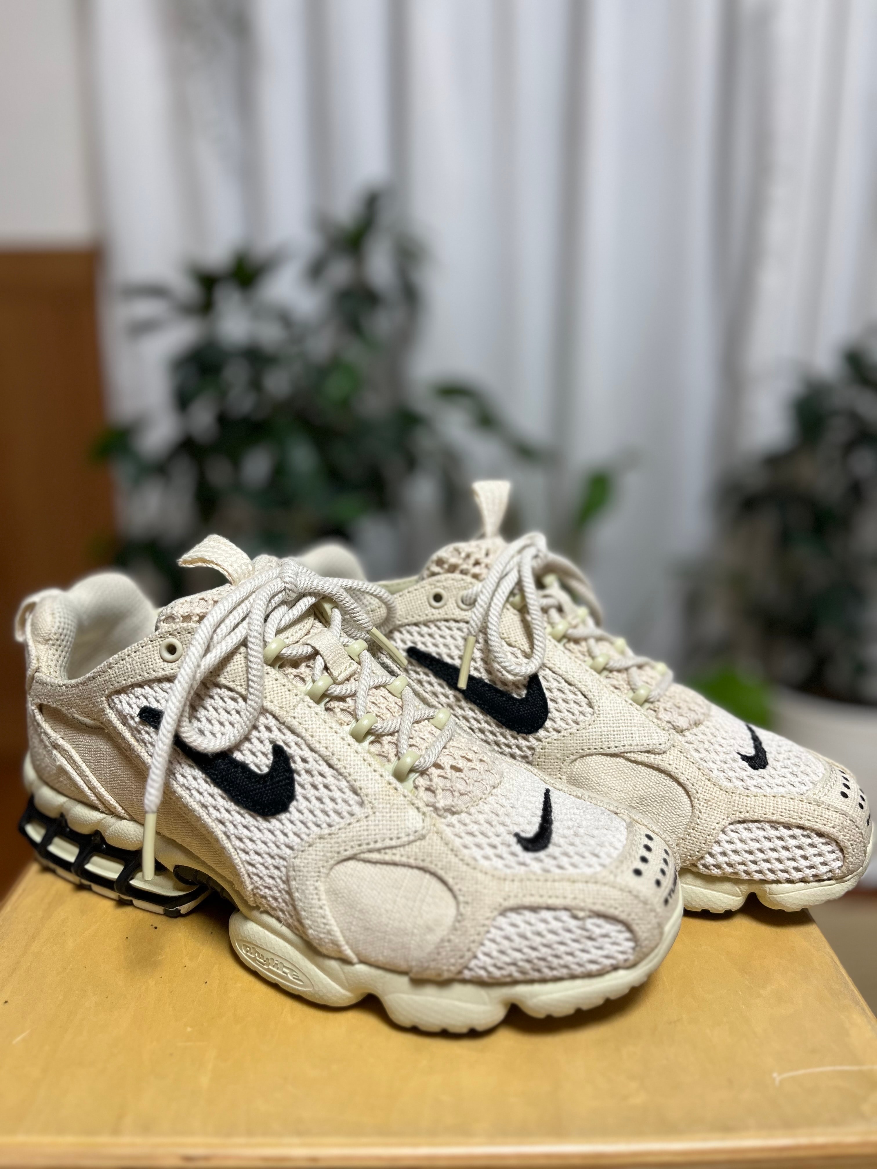 Stussy × Nike Air Zoom Spiridon CG 2 "Fossil/Black"