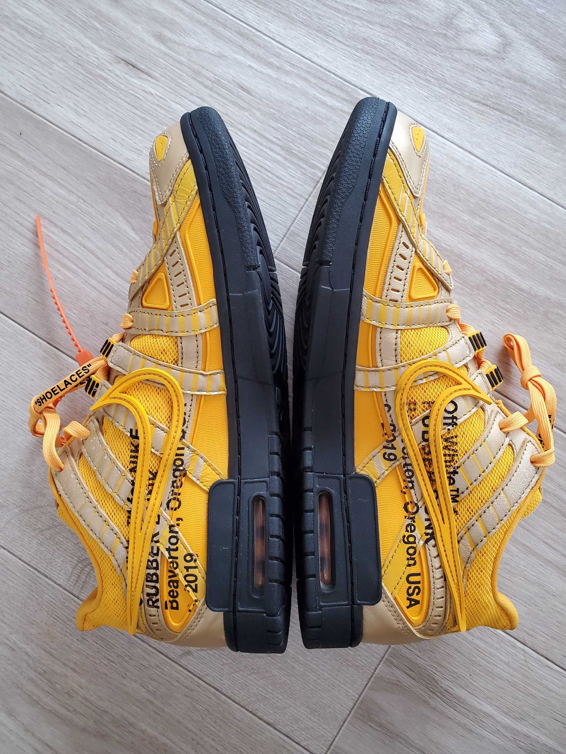 Off-White × Nike Air Rubber Dunk "University Gold"