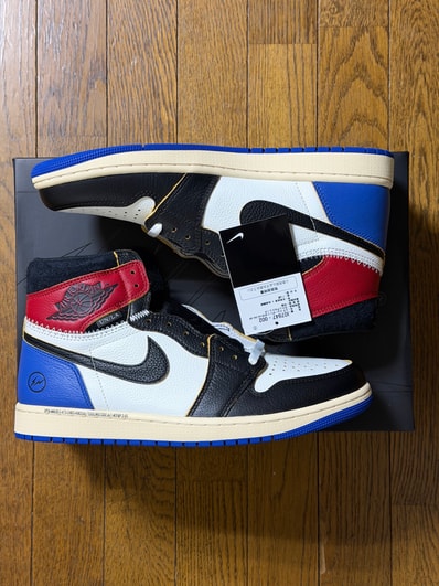 fragment design × UNION × Nike Air Jordan 1 High OG "Black/Varsity Red"