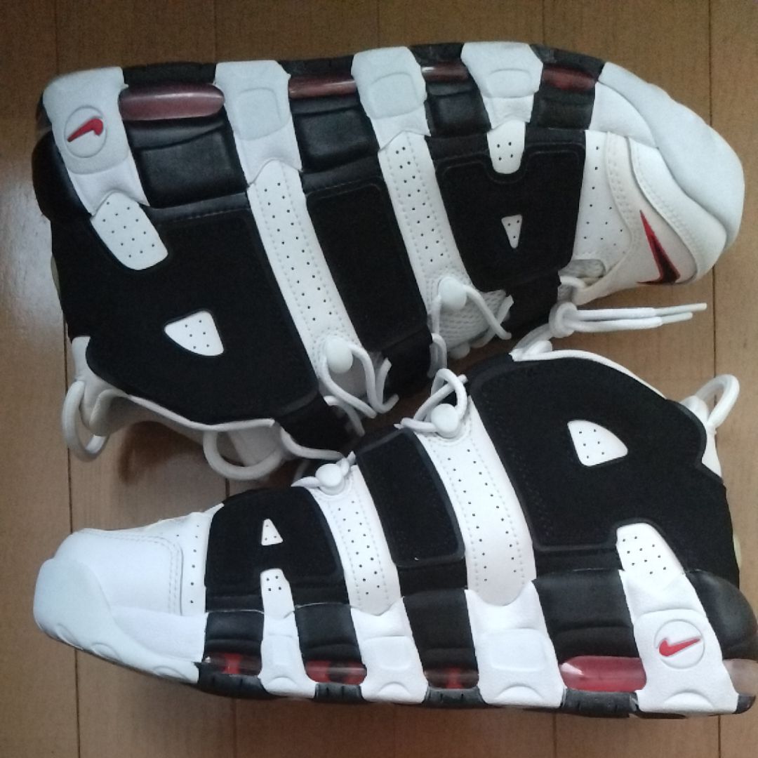 NIKE AIR MORE UPTEMPO "WHITE/BLACK/UNIVERSITY RED"(2020)