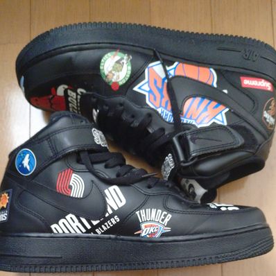 Supreme × NBA × Nike Air Force 1 Mid '07 "Black"