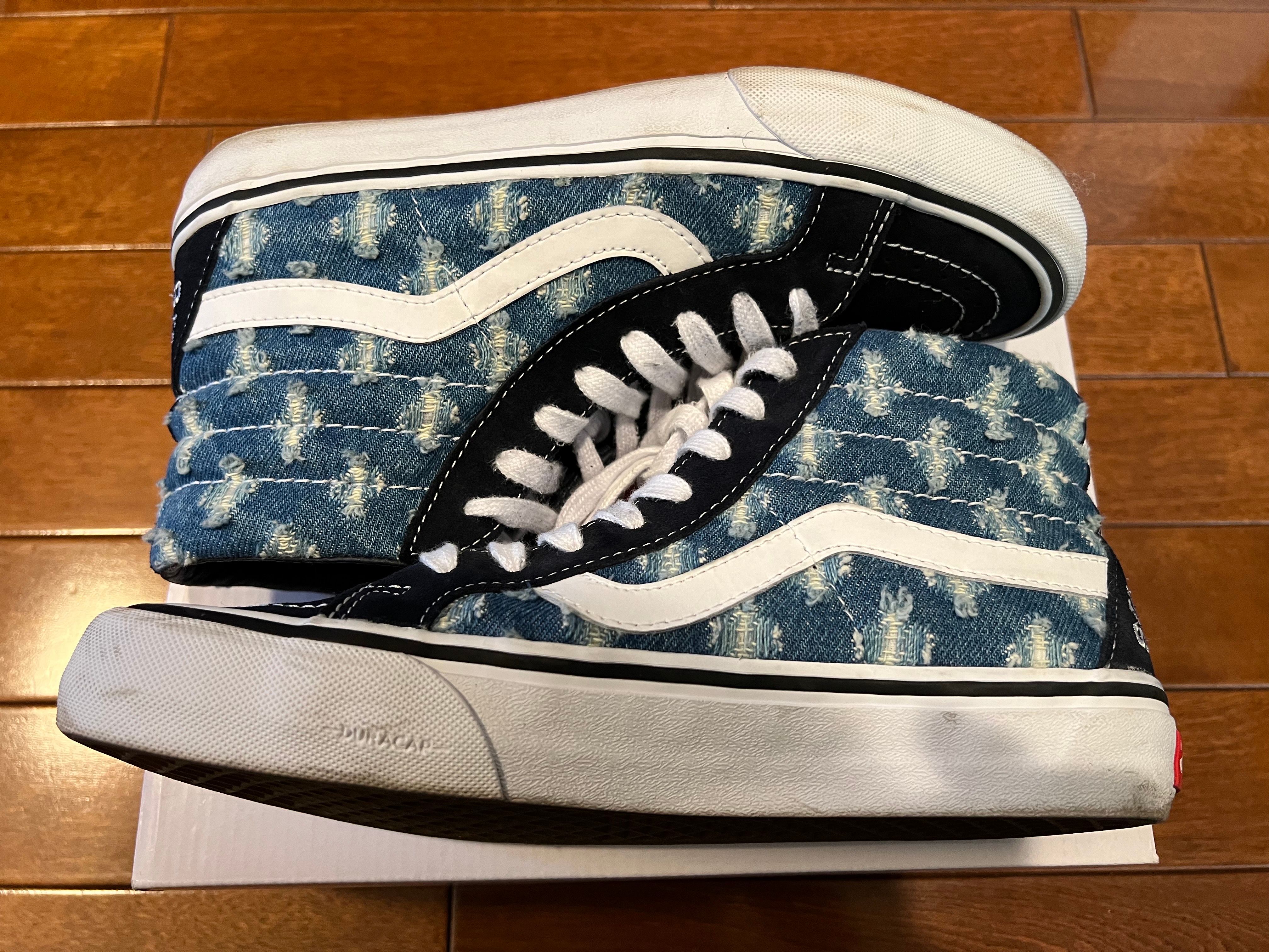 Supreme × Vans Sk8-Hi Hole Punch Denim "Blue"